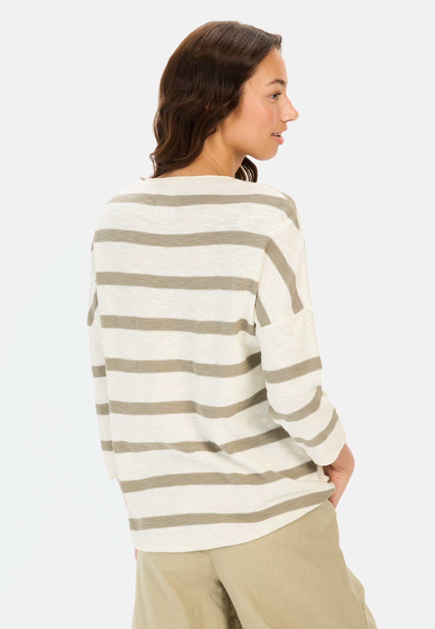 camel active 3/4 Arm-Pullover aus Baumwolle günstig online kaufen