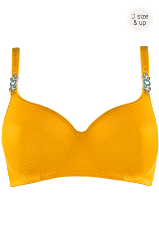 Lady Leaf Nicht-vorgeformter Balconette Bh | Wired Unpadded Bright Ochre günstig online kaufen