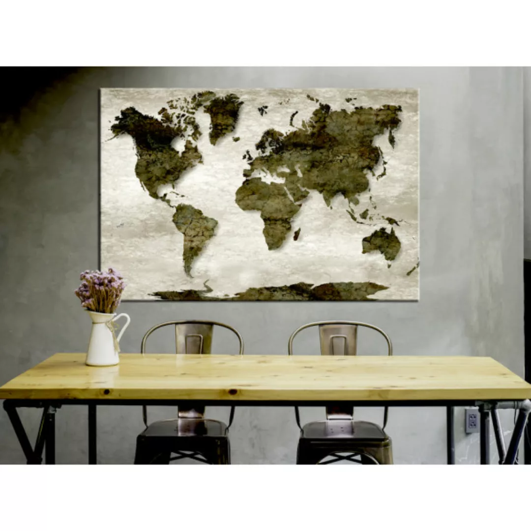 Bild auf Leinwand World Map: Green Planet XXL günstig online kaufen