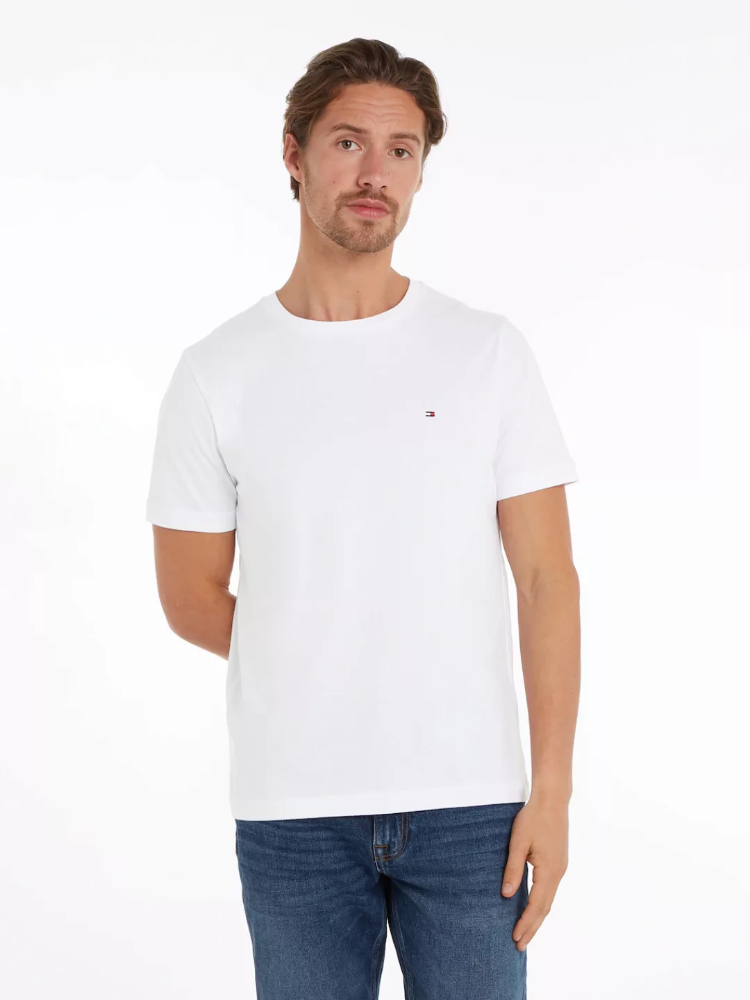 Tommy Hilfiger T-Shirt ESSENTIAL REG FIT SOLID TEE mit Rundhalsausschnitt günstig online kaufen