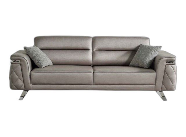 Xlmoebel Sofa Drei-Sitzer Couch 3-Plätzer modernes Stoffsofa in Grau Design günstig online kaufen