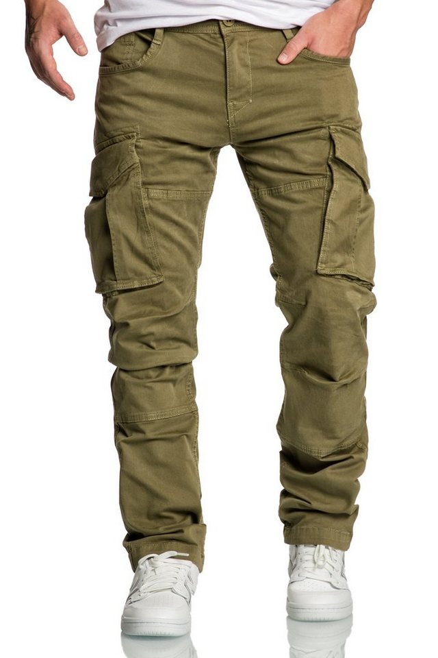 Amaci&Sons Chinohose WYATT Cargo Jogger-Chino Herren Cargo Jogger Chino Hos günstig online kaufen