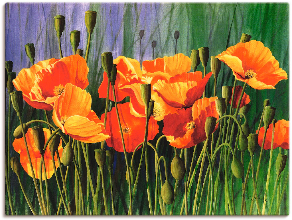 Artland Leinwandbild "Mohnblumen I", Blumen, (1 St.), auf Keilrahmen gespan günstig online kaufen