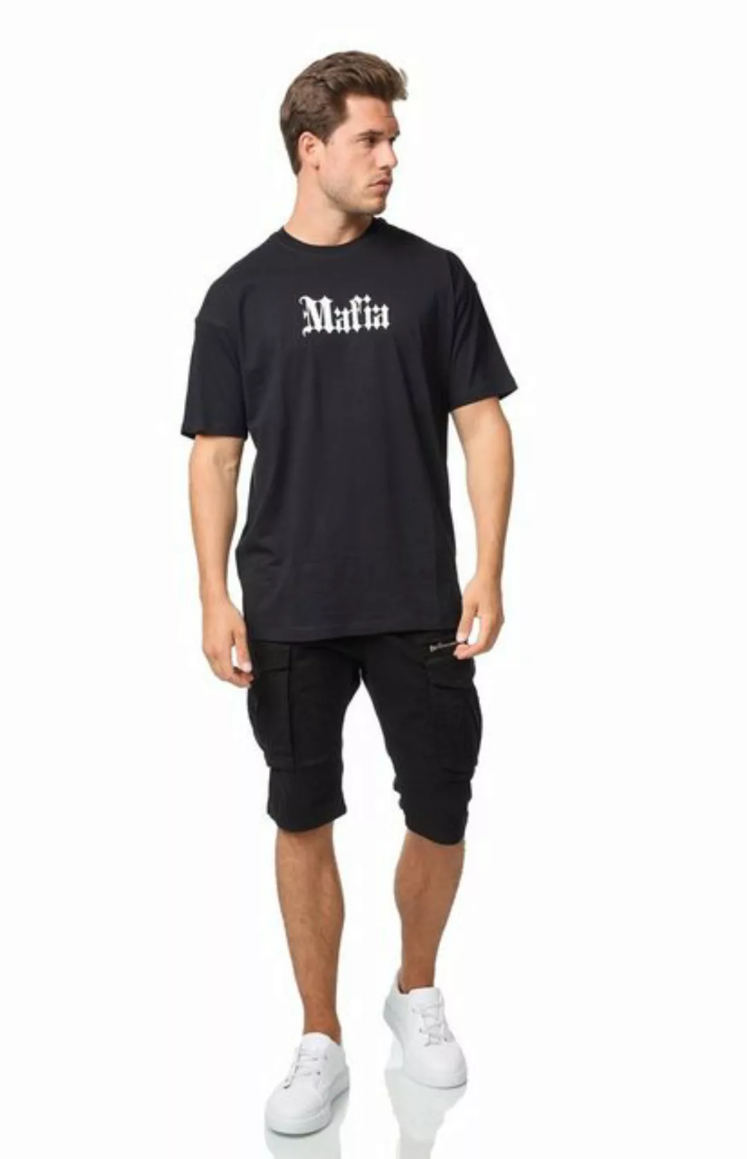 Denim House T-Shirt Herren T-Shirt, Oversize Fit, "Mafia & Escobar" Druck günstig online kaufen