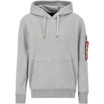 Alpha Industries  Sweatshirt R Print Hoodie - grey heather günstig online kaufen