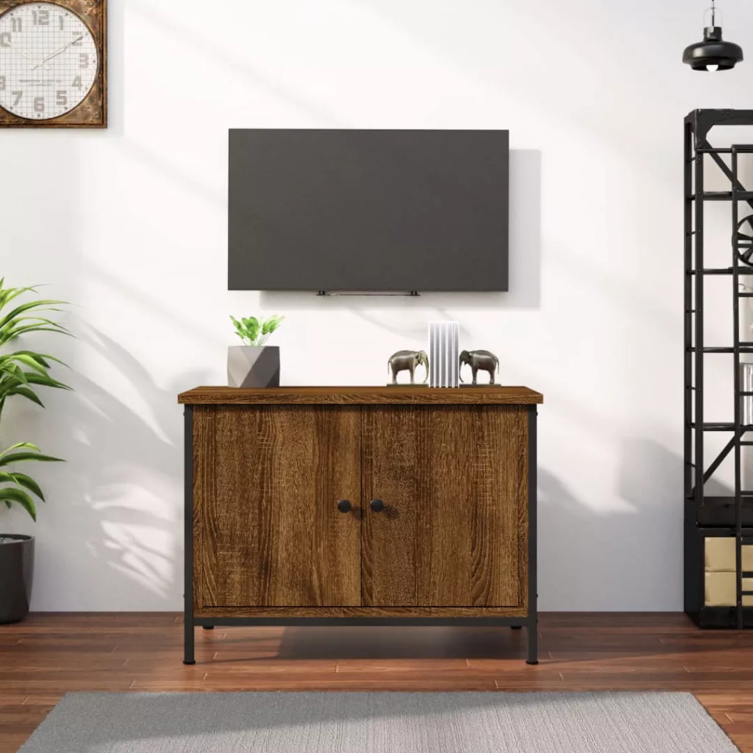 Vidaxl Tv-schrank Mit Türen Braun Eiche 60x35x45 Cm Holzwerkstoff günstig online kaufen