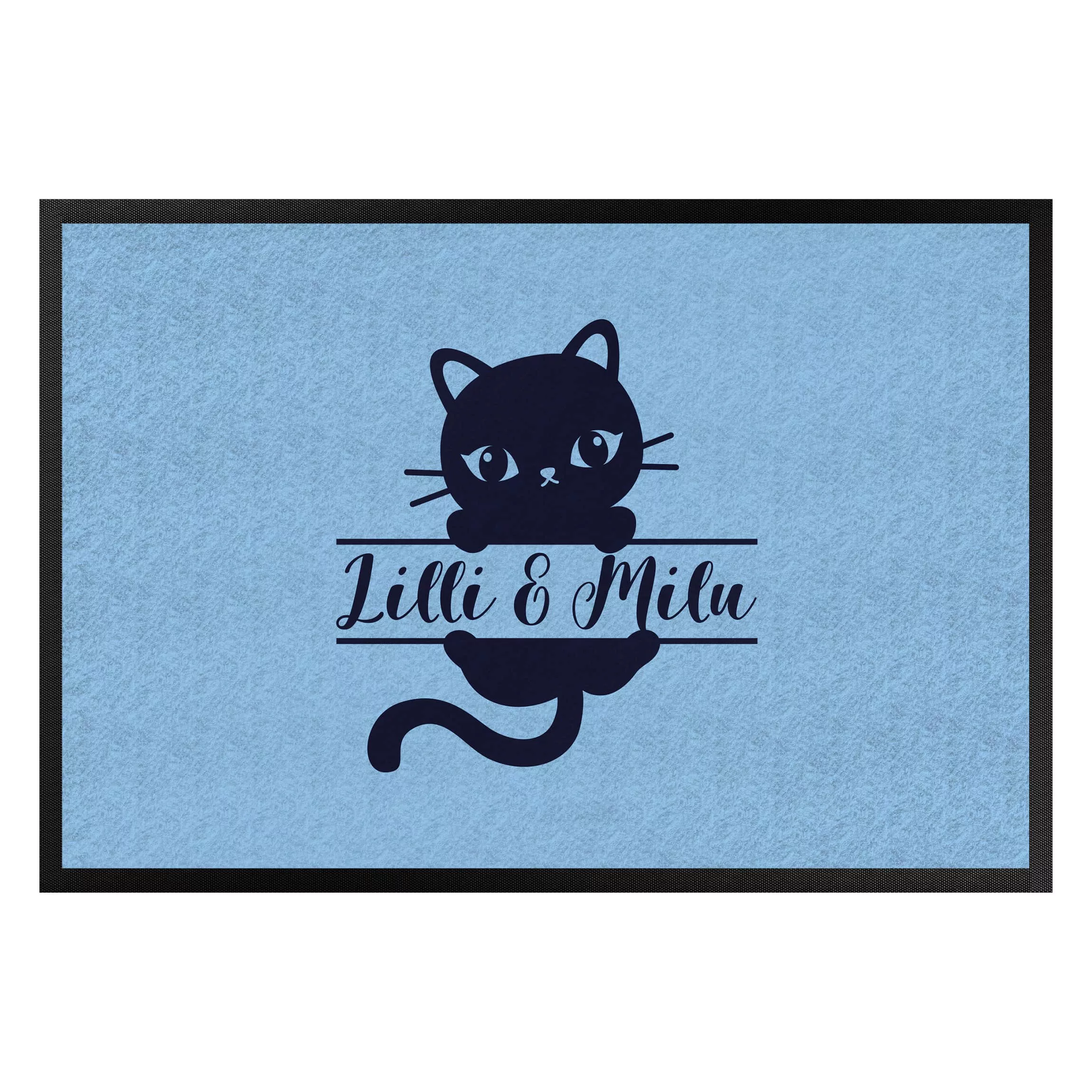 Fußmatte mit eigenem Text Katze mit Wunschtext günstig online kaufen