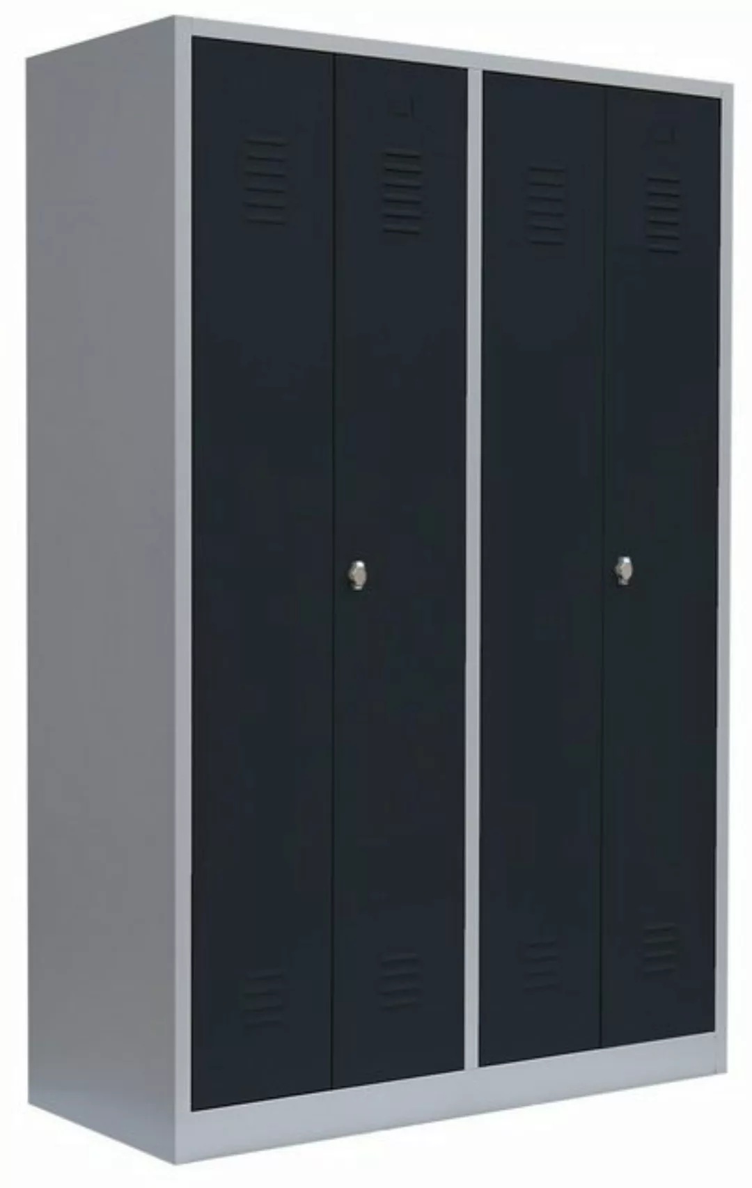 Steelboxx Spind Lüllmann® Garderobenschrank, 4 Abteile, je 2 mittig schließ günstig online kaufen