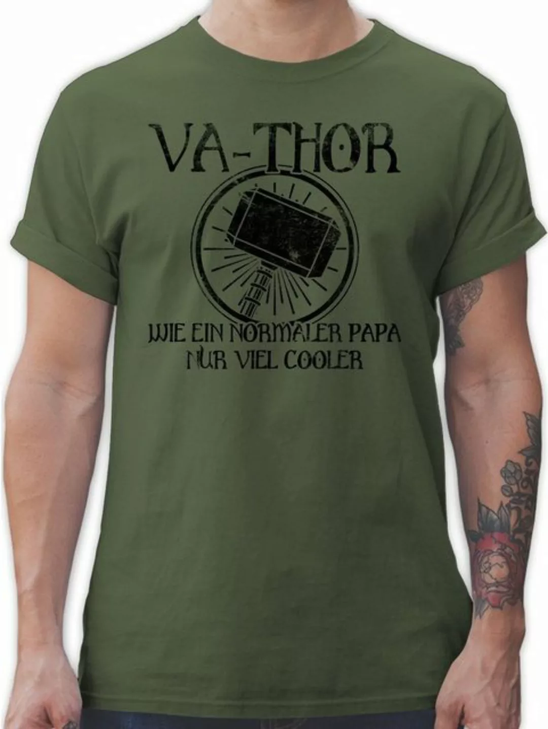 Shirtracer T-Shirt Vathor wie ein normaler Papa nur viel cooler - schwarz V günstig online kaufen