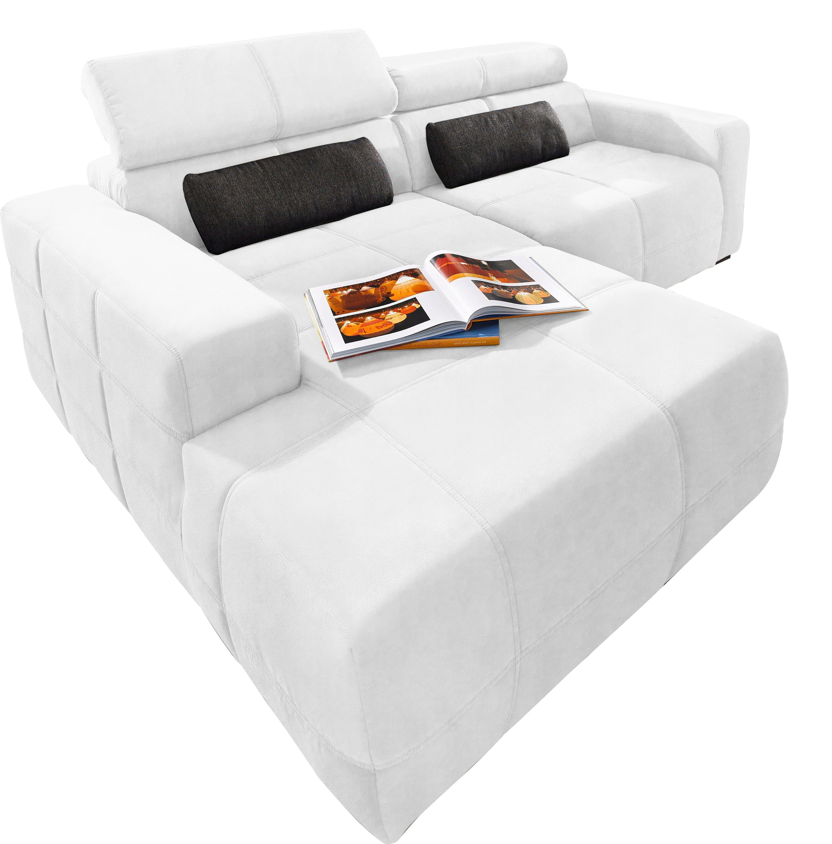 DOMO collection Ecksofa "Brandon, inkl. Kopfteilverstellung, B/T/H: 214/100 günstig online kaufen