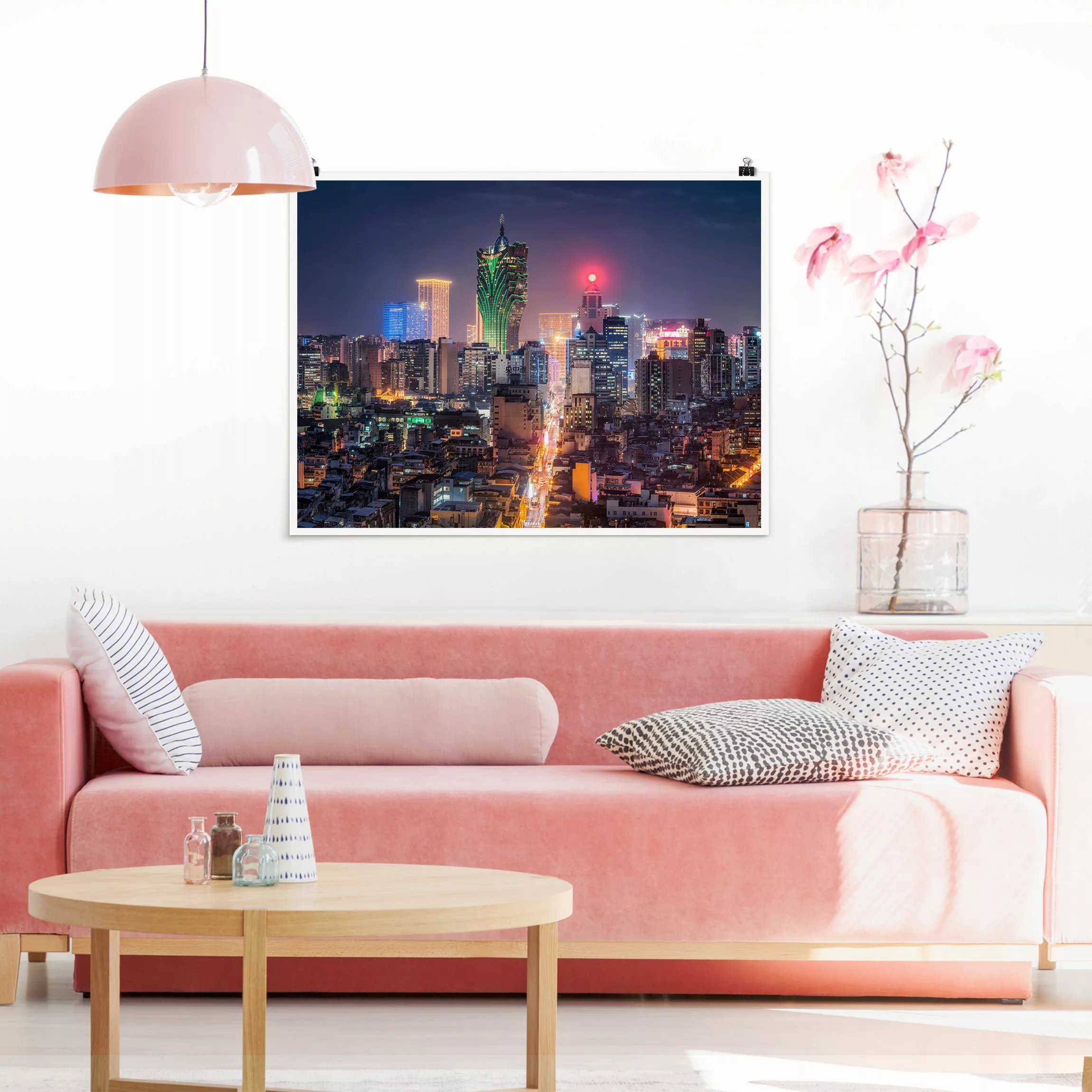 Poster Nachtlichter von Macau günstig online kaufen