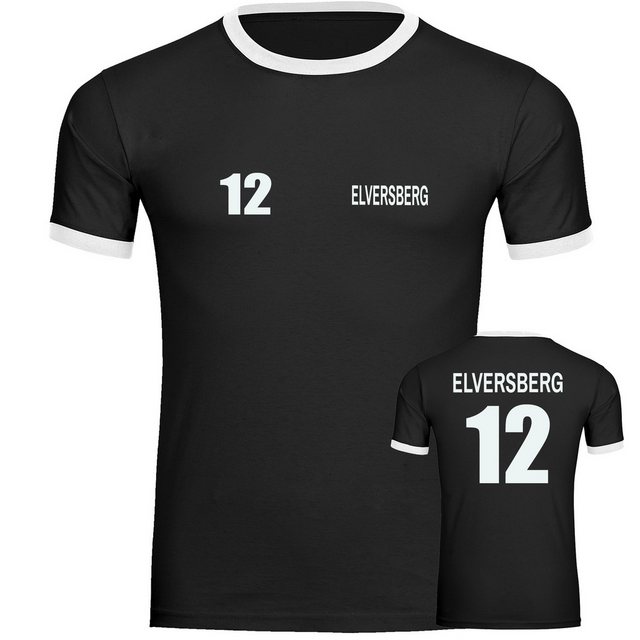 multifanshop T-Shirt Kontrast Elversberg - Trikot Nummer 12 - Männer günstig online kaufen