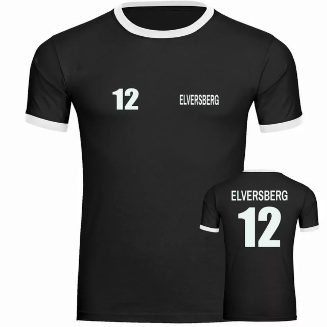 multifanshop T-Shirt Kontrast Elversberg - Trikot Nummer 12 - Männer günstig online kaufen