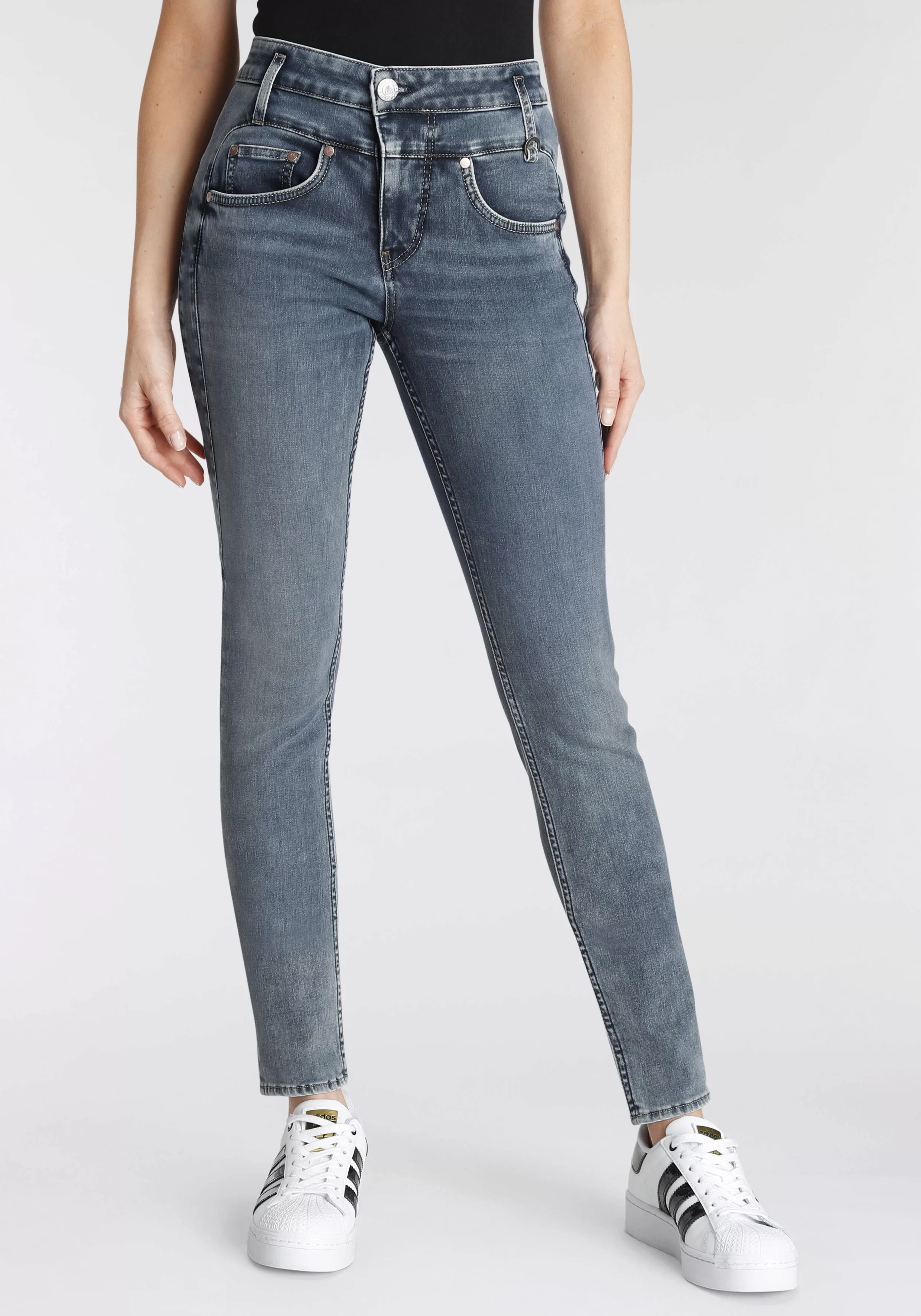 Herrlicher High-waist-Jeans Sharp Slim Reused Denim günstig online kaufen