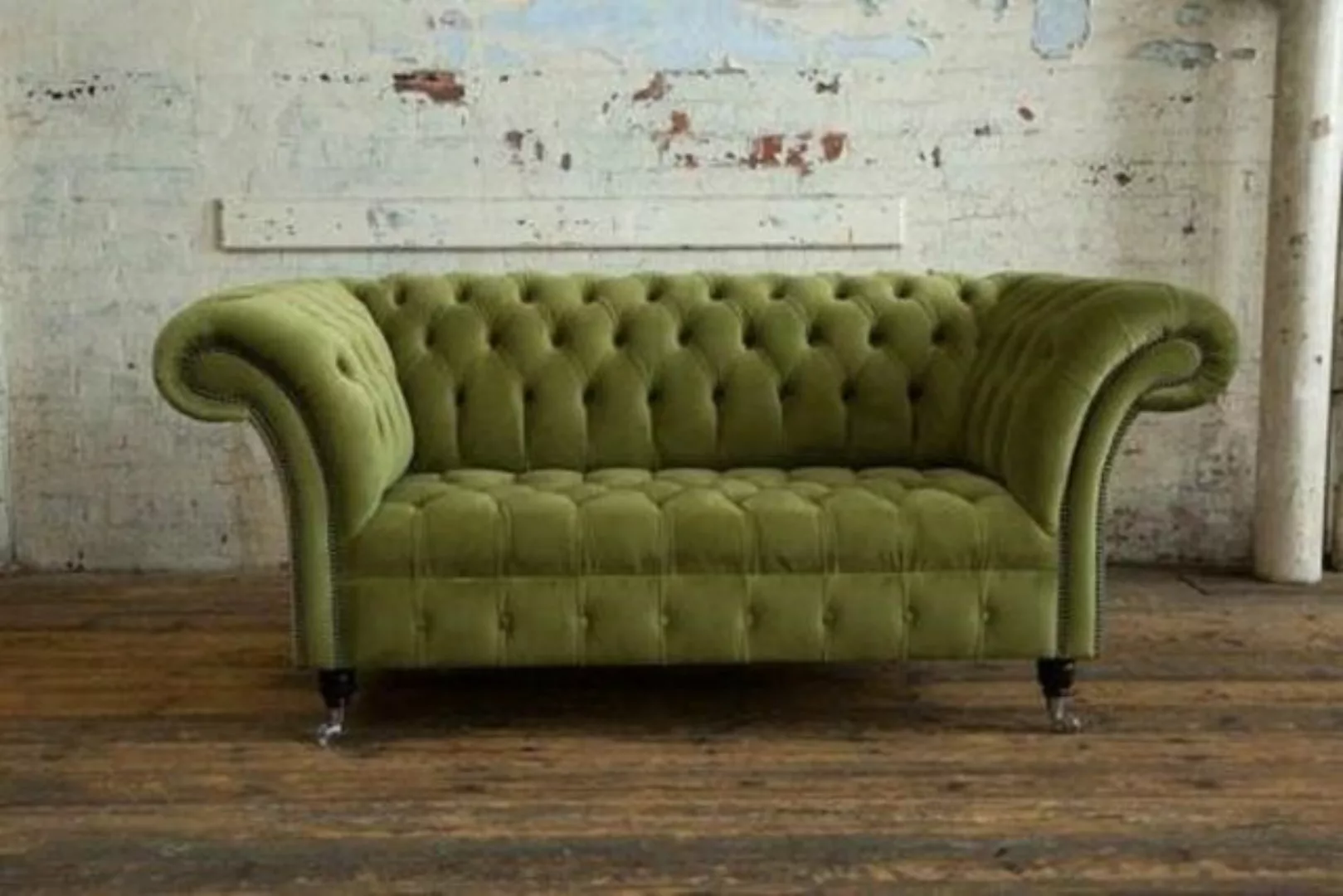 JVmoebel Sofa Chesterfield Textil Design Luxus Stoffsofas Sofa 2 Sitzer günstig online kaufen