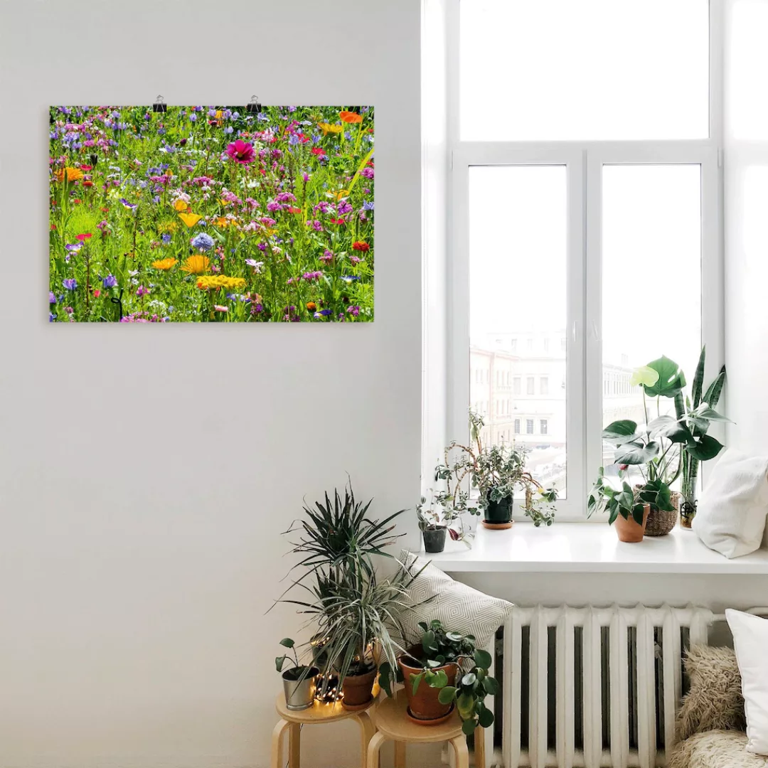 Artland Wandbild "Bunte Blumenwiese", Blumenwiese, (1 St.), als Alubild, Ou günstig online kaufen