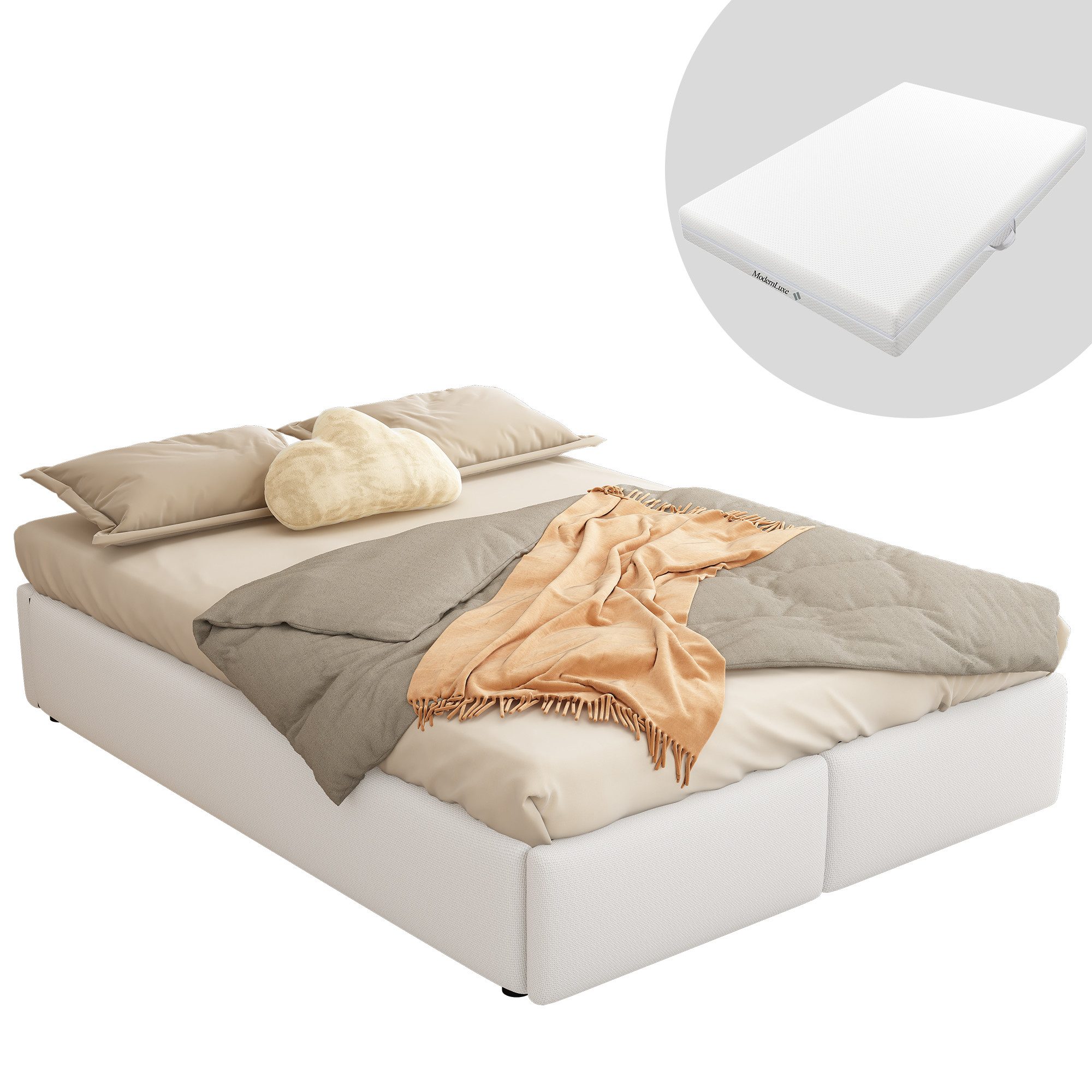 HAUSS SPOLE Polsterbett 140x200 ohne Kopfteil günstig online kaufen