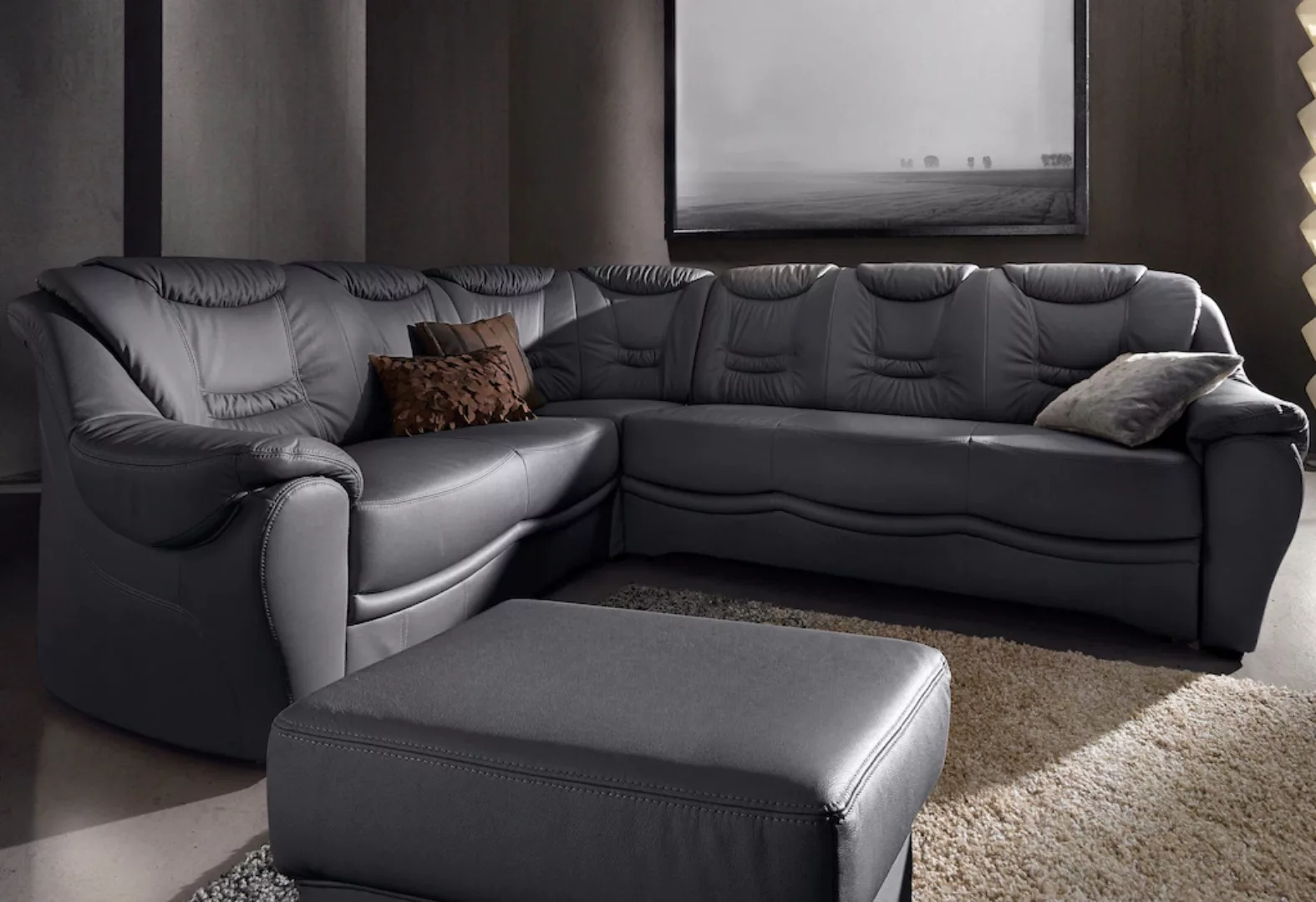 sit&more Ecksofa "Benson L-Form", wahlweise mit Bettfunktion günstig online kaufen