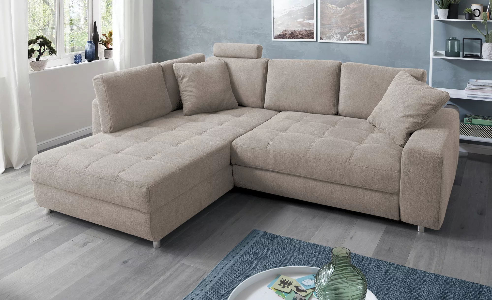 bobb Ecksofa  Arissa de Luxe ¦ braun ¦ Maße (cm): B: 265 H: 84 T: 215.0 Pol günstig online kaufen