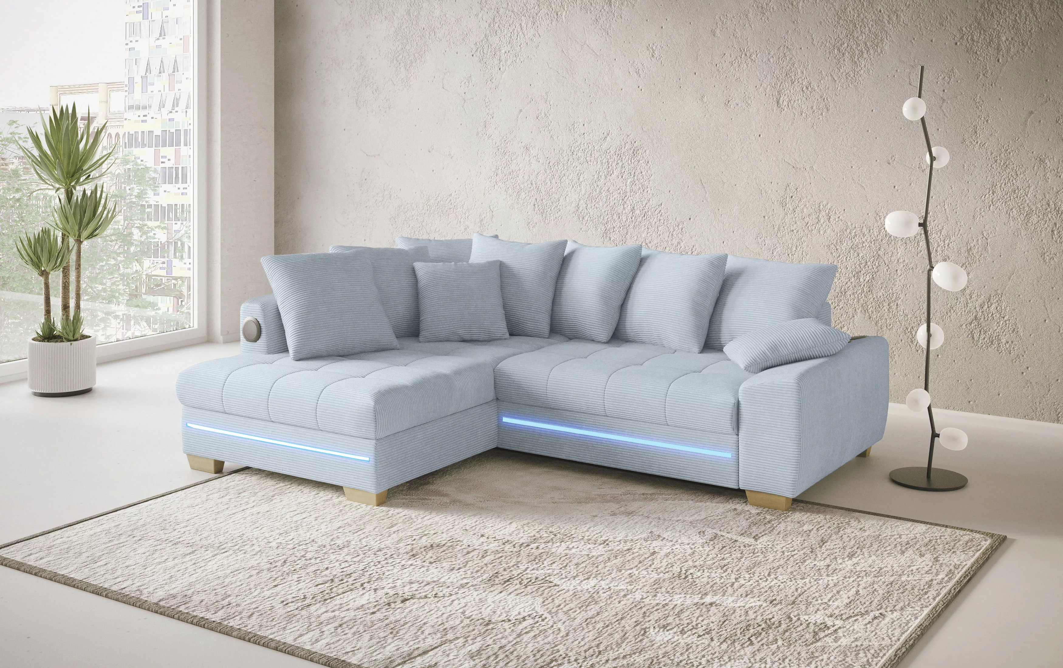 Mr. Couch Ecksofa "Nikita II, L-Form", RGB-LED, Bluetooth-Soundsystem, wahl günstig online kaufen