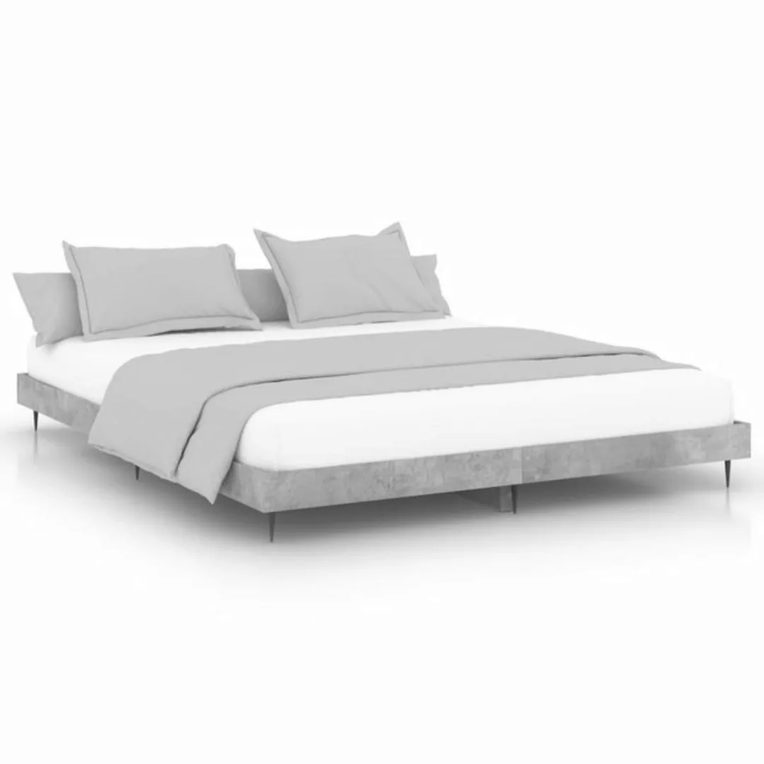 furnicato Bett Bettgestell Betongrau 120x200 cm Holzwerkstoff günstig online kaufen