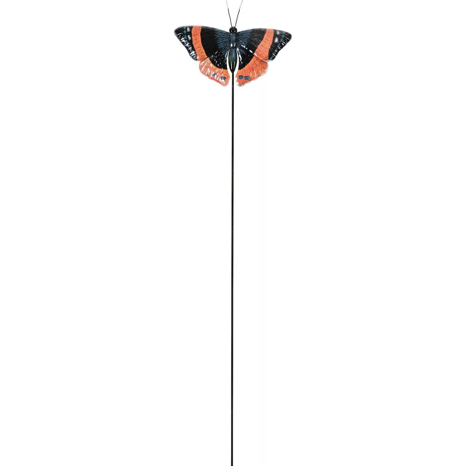 Gartenstecker Schmetterling 95 cm Rot-Schwarz günstig online kaufen