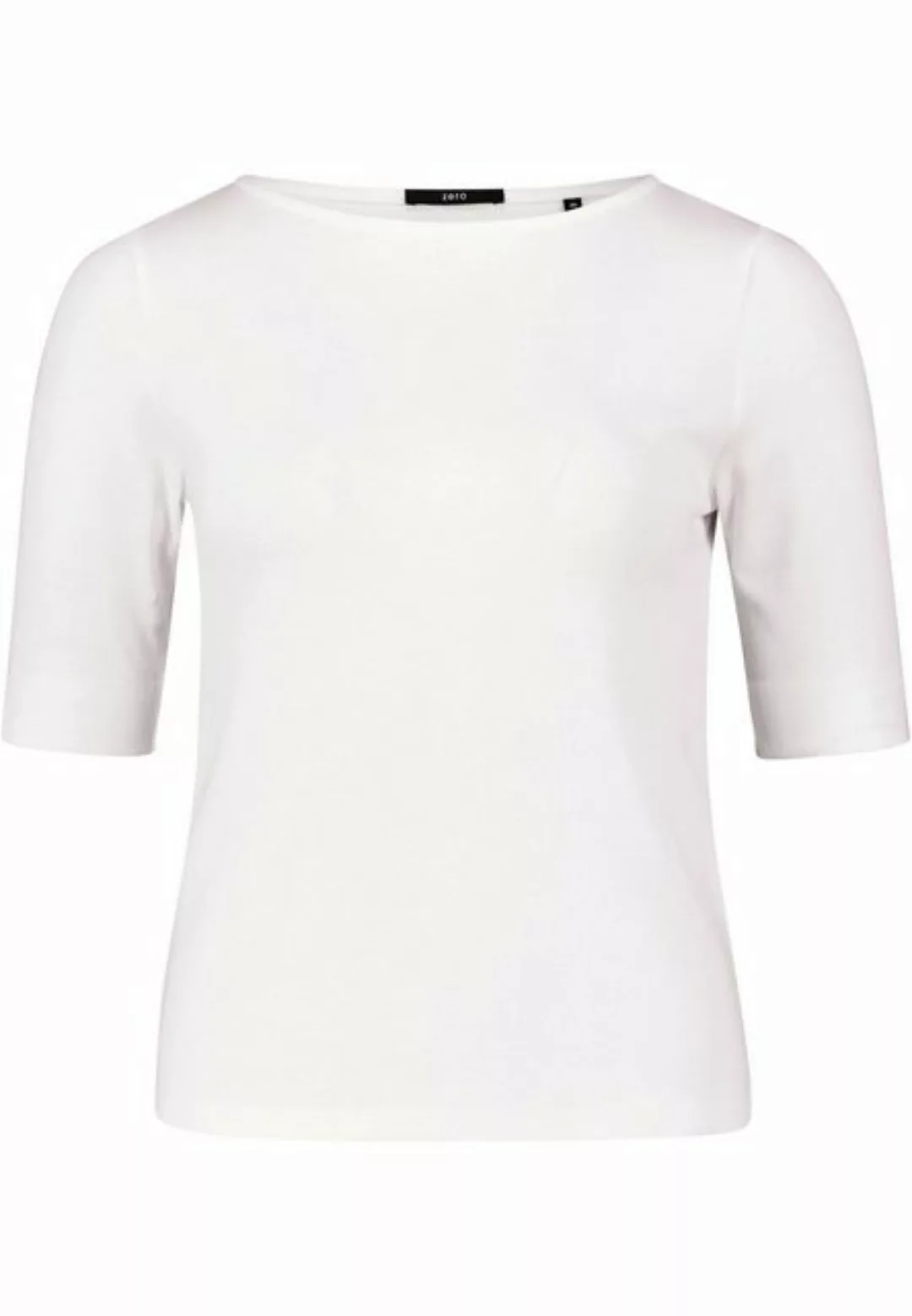 Zero 3/4-Arm-Shirt zero Shirt mit U-Boot Ausschnitt (1-tlg) Plain/ohne Deta günstig online kaufen