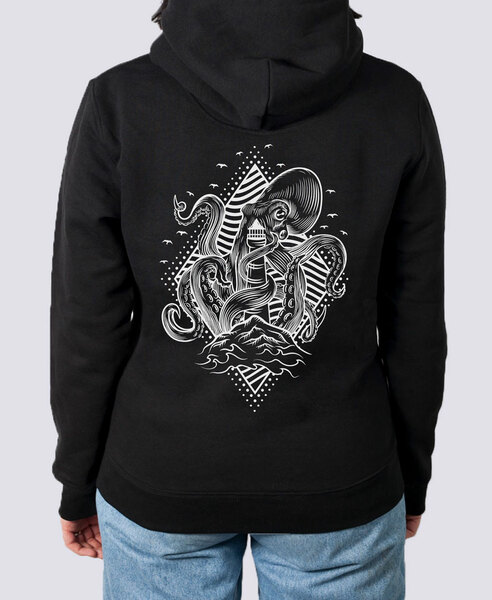 Unisex Captain Oktopus Premium Hoodie Aus Bio-baumwolle günstig online kaufen