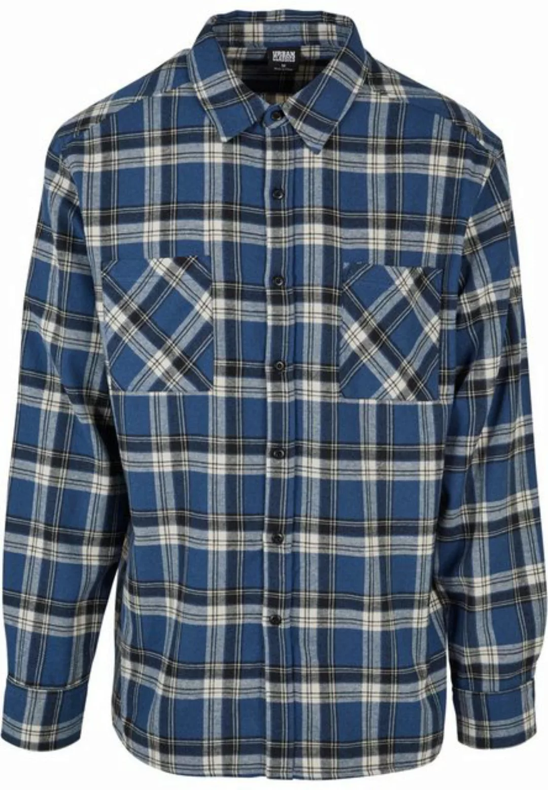URBAN CLASSICS Langarmhemd Urban Classics Herren Lake Check Shirt (1-tlg) günstig online kaufen