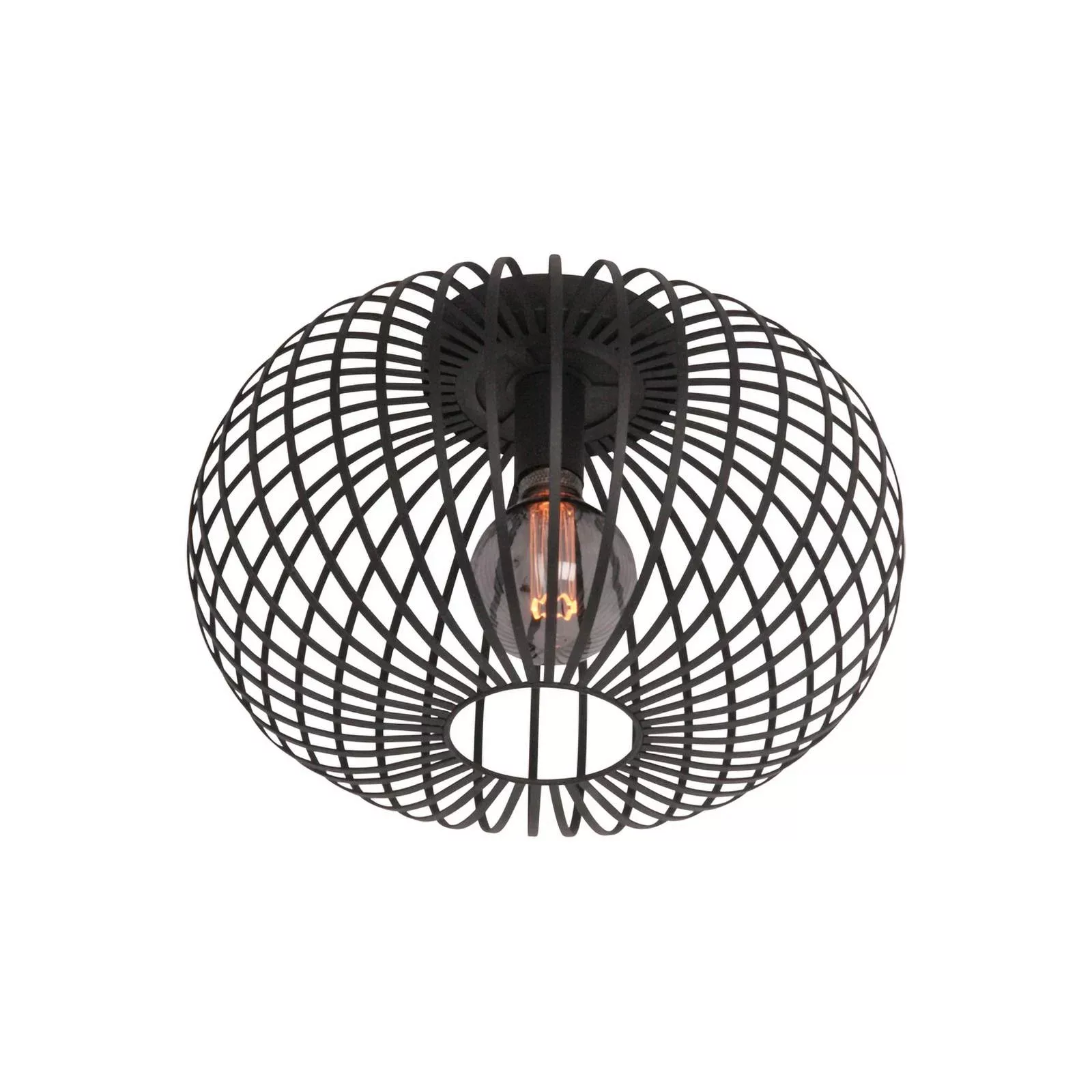 Deckenlampe Aglio, Ø 40 cm, schwarz, Metall günstig online kaufen