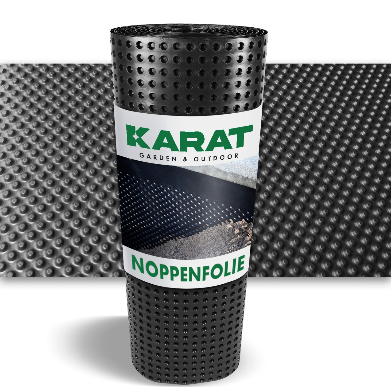 KARAT Noppenfolie Robuster Schutz für Garten und Bau Schwarz 100 x 2000 cm günstig online kaufen