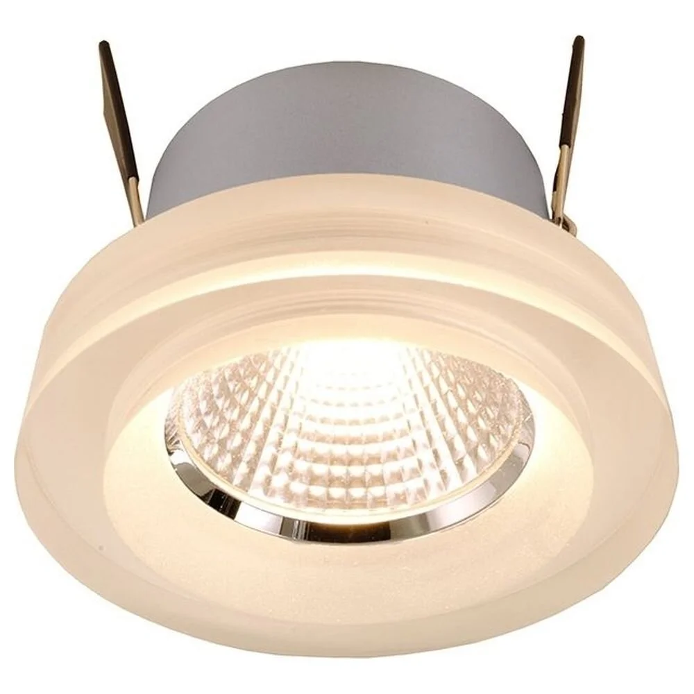 LED Deckeneinbaustrahler COB 68 aus Aluminium in silber, 2700K, warmweiß günstig online kaufen