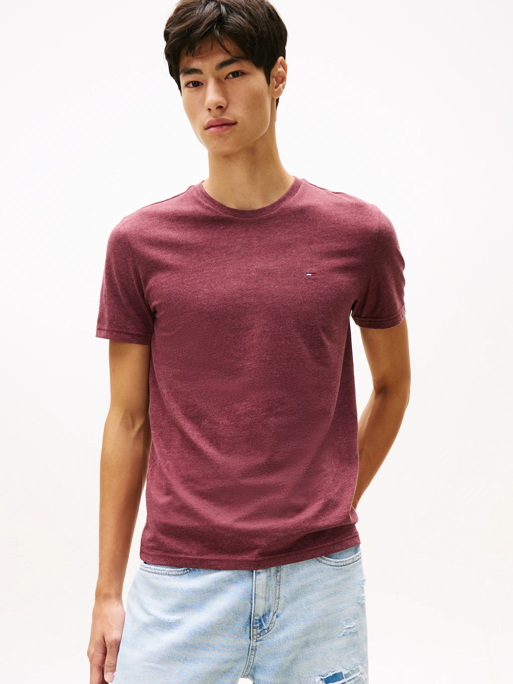 Tommy Jeans T-Shirt "TJM XSLIM JASPE HTR TEE EXT", Mit Rundhalsausschnitt günstig online kaufen
