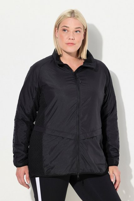 Ulla Popken Funktionsjacke Funktionsjacke Stehkragen Kapuze 2-Wege-Zipper günstig online kaufen