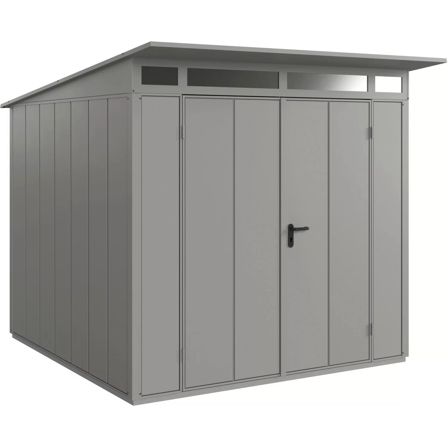 Ecostar Gerätehaus Elegant mit Pultdach Typ 2 RAL9007 Graualuminium Doppelt günstig online kaufen