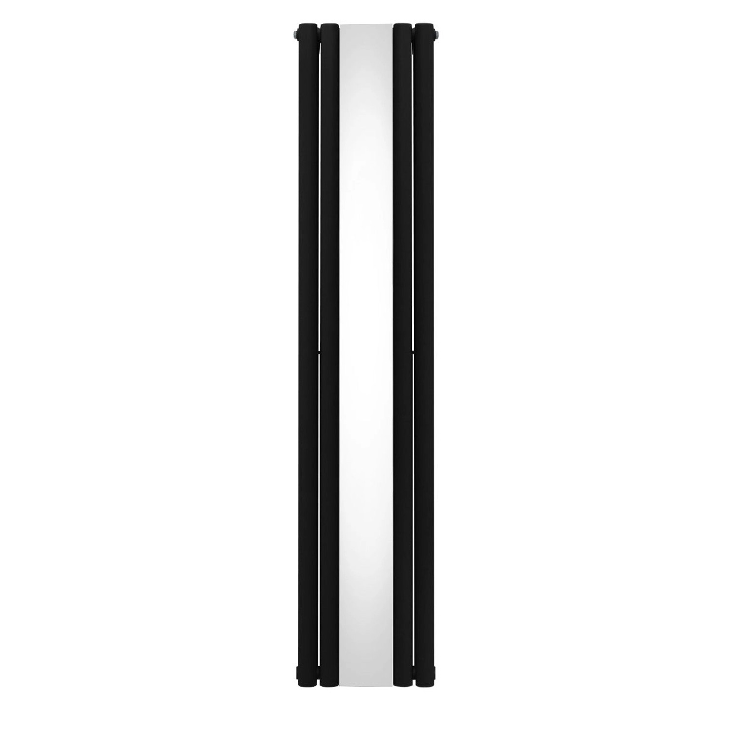 Monstershop Oval Röhrenheizkörper mit Spiegel 1800mm x 380mm Schwarz günstig online kaufen