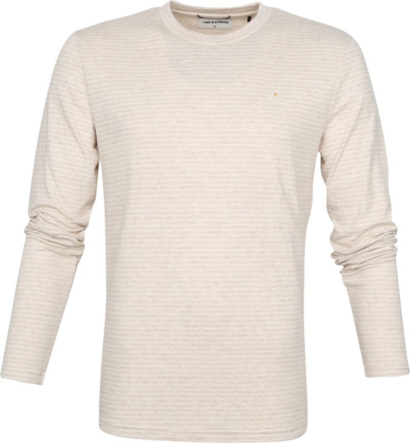 No Excess Longsleeve T Shirt Beige - Größe XXL günstig online kaufen