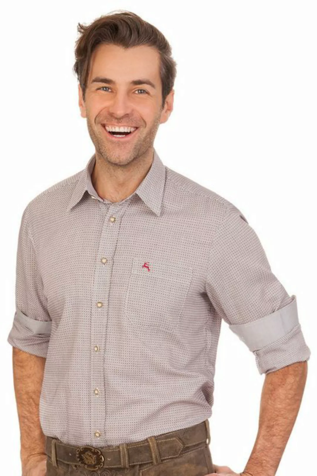 Hammerschmid Trachtenhemd Trachtenhemd - STAFFELSEE - grün, bordeaux günstig online kaufen