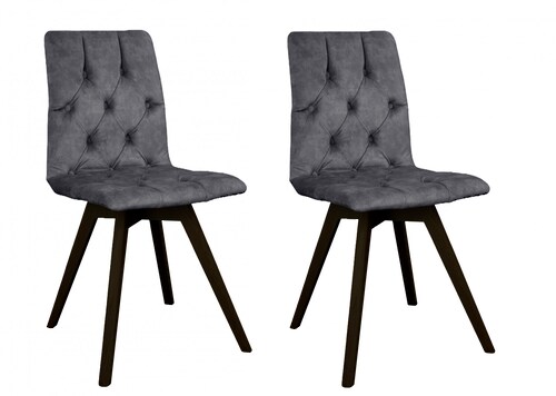 andas Esszimmerstuhl "Rania", (Set), 2 St., Samtvelours, mit Massivholzbein günstig online kaufen