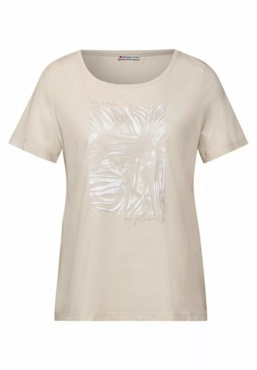 STREET ONE T-Shirt glossy leaf partprint shirt günstig online kaufen