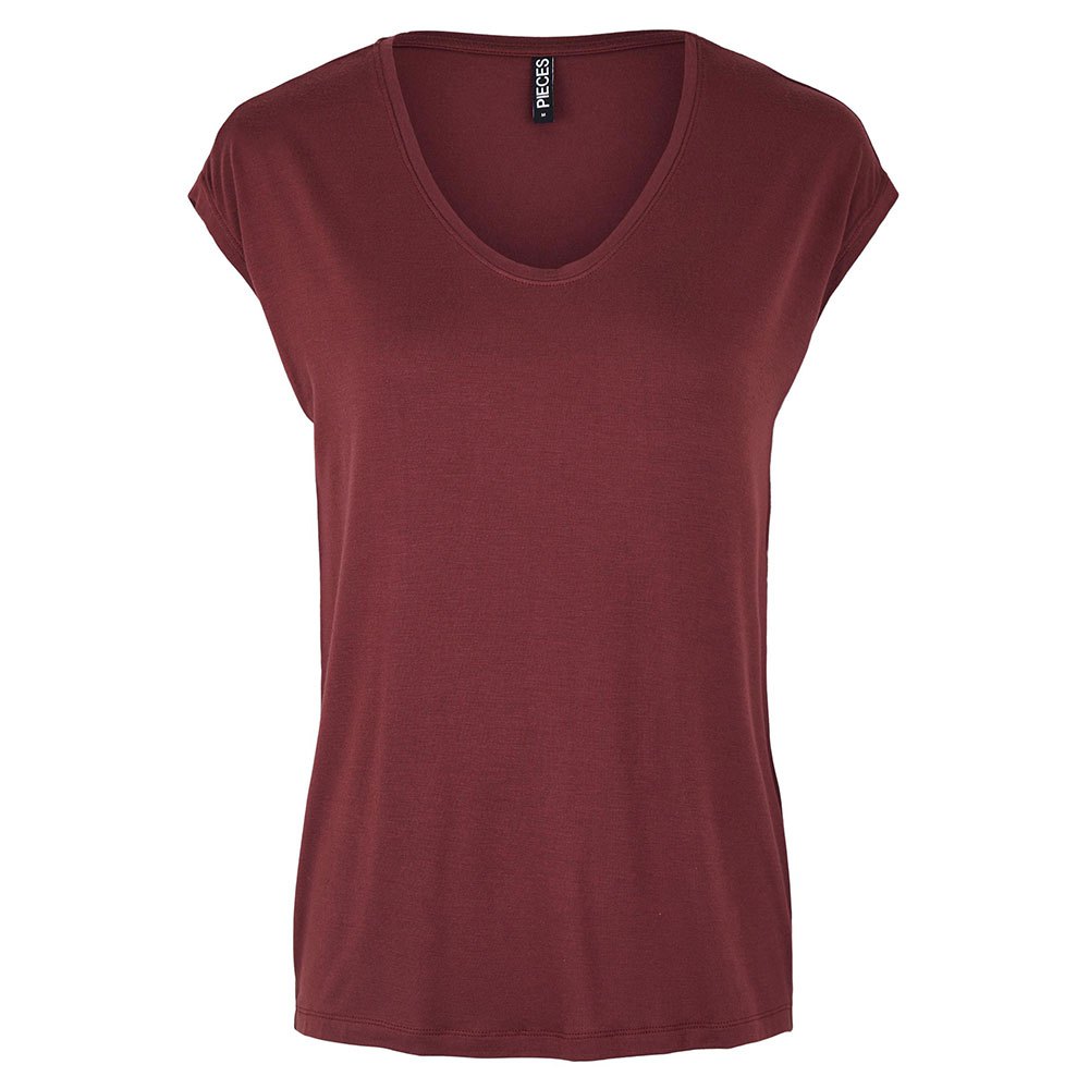 Pieces Billo Einfarbiges T-shirt Mit Kurzen Ärmeln XL Red Mahogany günstig online kaufen