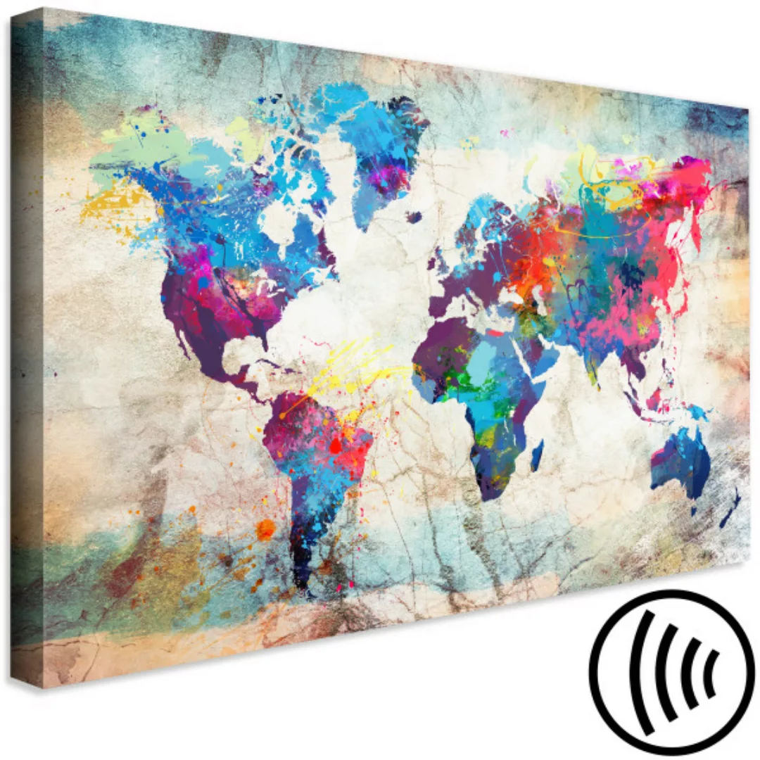 Wandbild World Map: Colourful Madness XXL günstig online kaufen