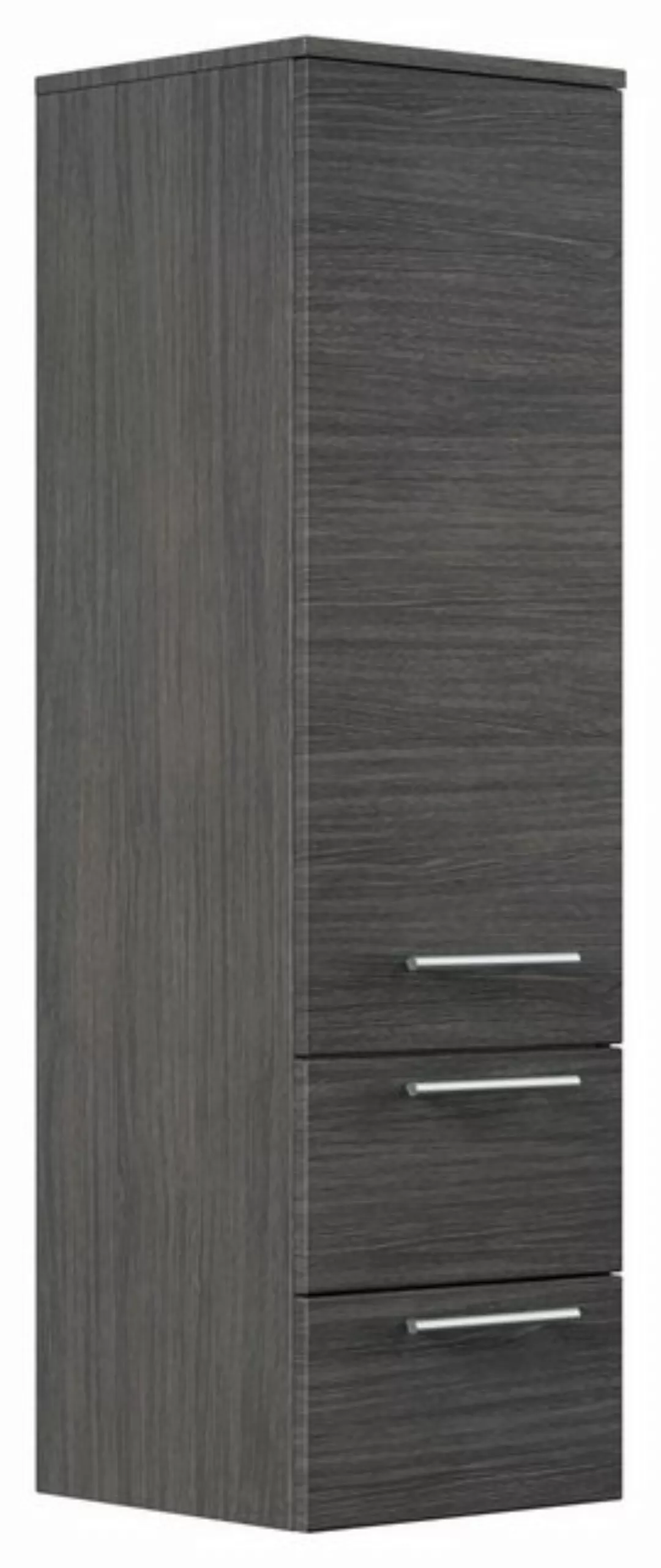 Magnolia Home Hochschrank Hochschrank 120 cm anthrazit gemasert mit Glasein günstig online kaufen