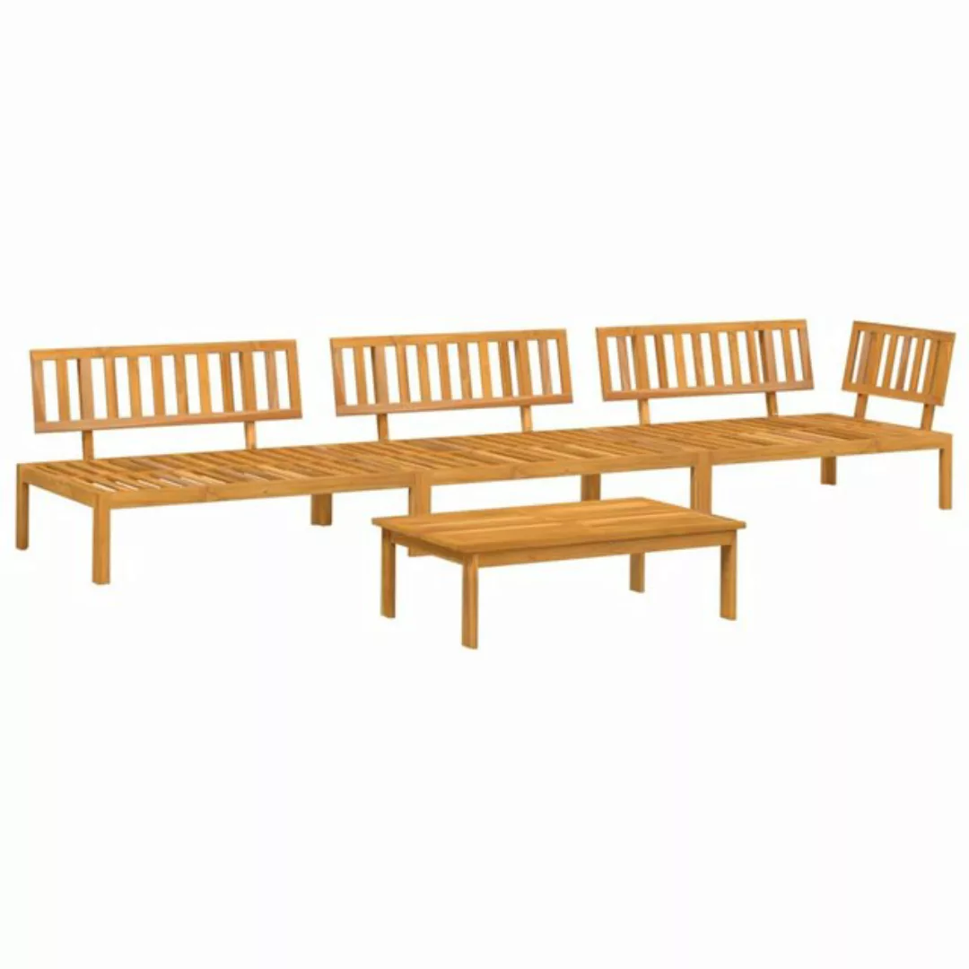 vidaXL Loungesofa 4-tlg. Garten-Sofagarnitur aus Paletten Massivholz, 1 Tei günstig online kaufen