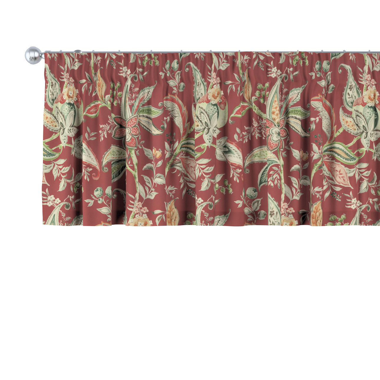 Kurzgardine mit Kräuselband, rot, 260 x 40 cm, Gardenia (142-12) günstig online kaufen