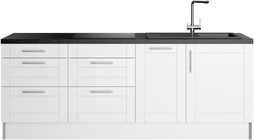 KOCHSTATION Küche »KS-Ahus«, Breite 225 cm, wahlw. Mit E-Geräten, Soft Clos günstig online kaufen