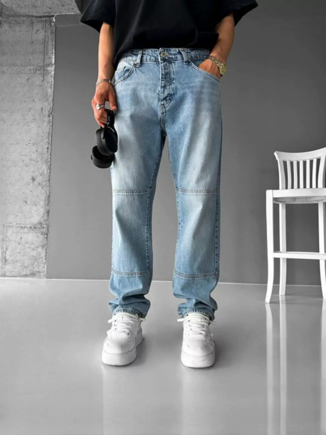 Abluka Bequeme Jeans ESSENTIAL BAGGY JEANS LIGHT BLUE günstig online kaufen
