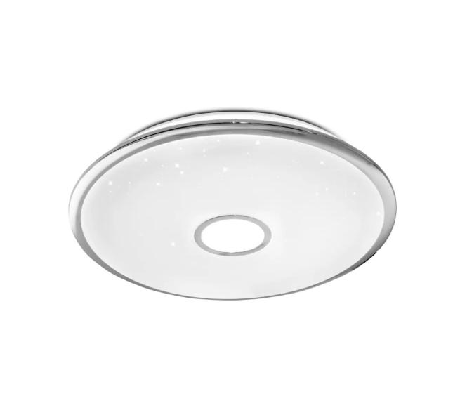LED-Deckenleuchte ca. 42 cm inkl. Nachtlicht Chrom 1 Stück Acryl / Kunststo günstig online kaufen