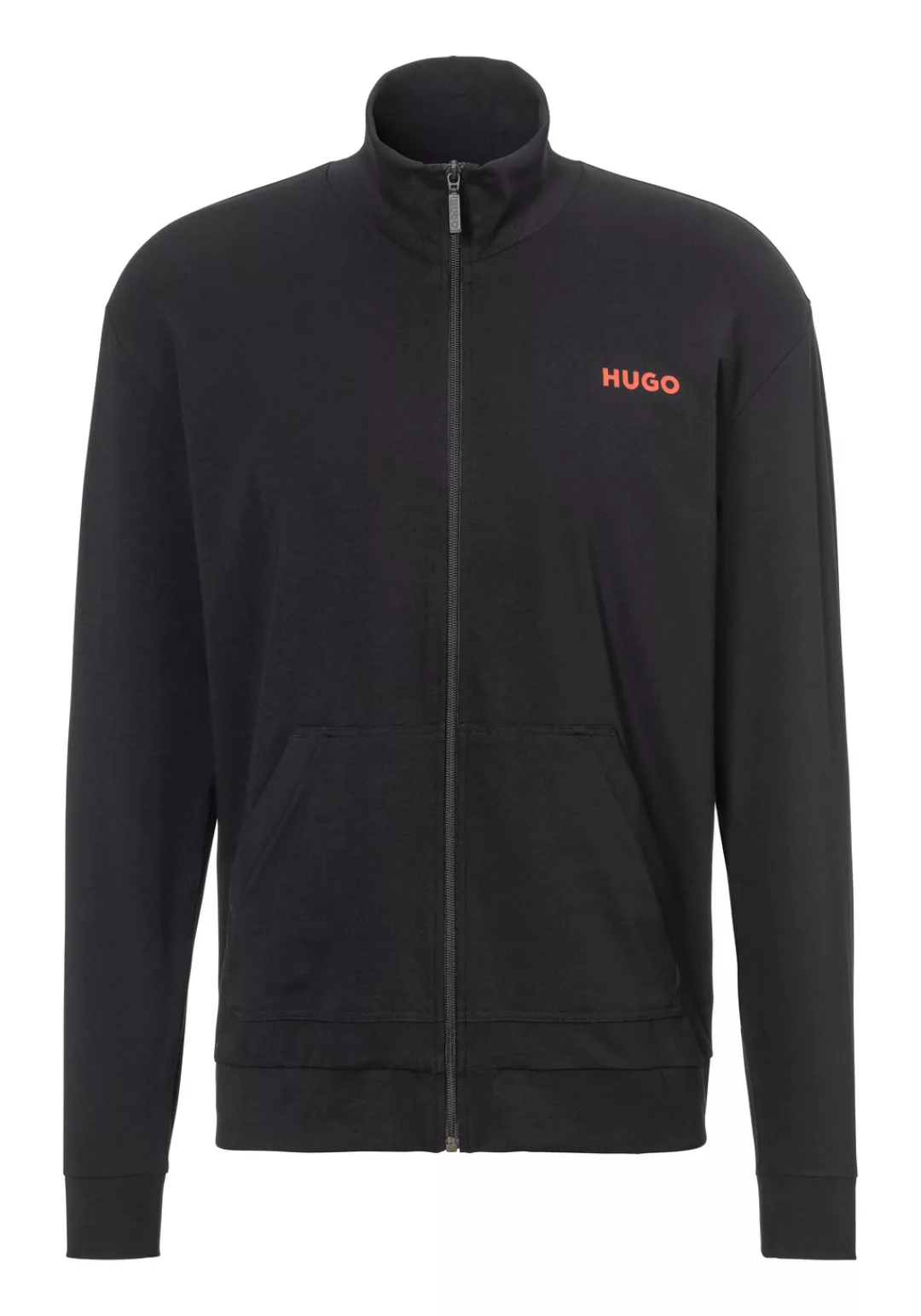 HUGO Sweatjacke Linked Jacket Zip mit Logodruck günstig online kaufen