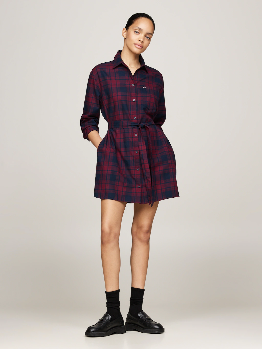 Tommy Jeans Hemdblusenkleid TJW CHECK SHIRT DRESS EXT im modischem Karodess günstig online kaufen